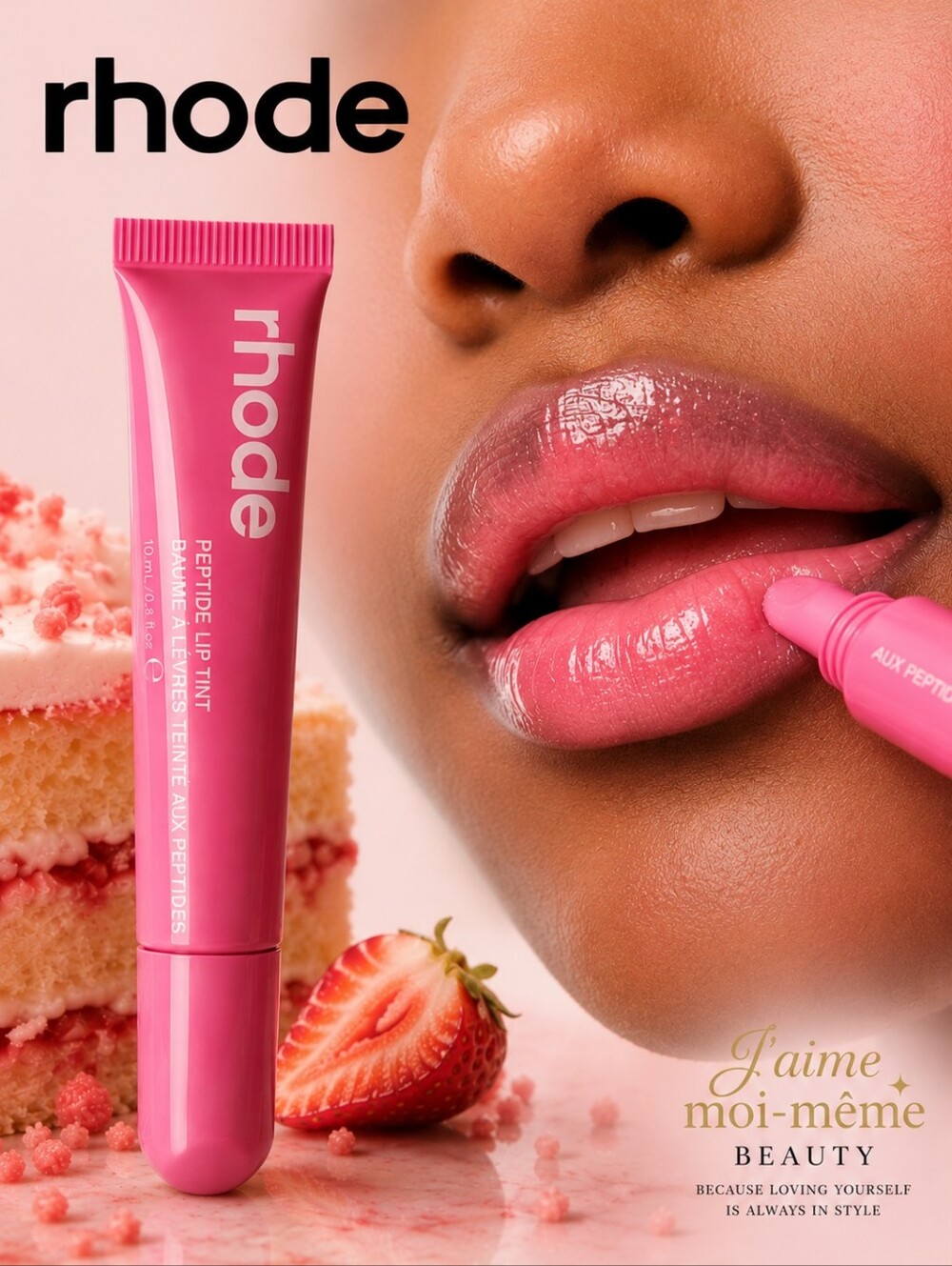 Rhode LIMITED EDITION Peptide Lip Tint in Shortcake (Baby Pink) -New!